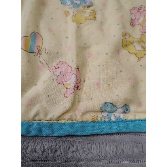 Vintage Handmade Care Bear Baby Or Toddler Girl Blanket Comforter 42x31 Inches. - Picture 7 of 10
